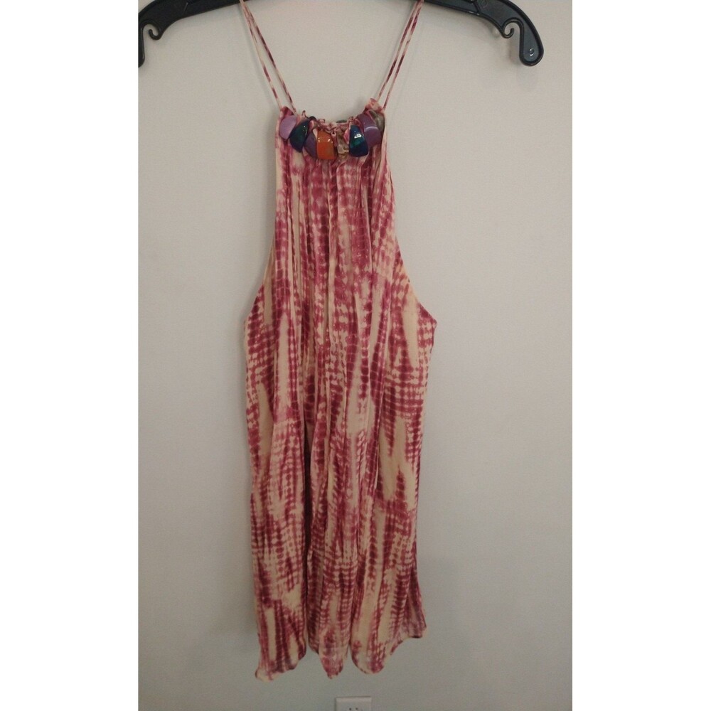 Zara Tie Dye pink and cream sleeveless Nwt mini length dress boho Summer